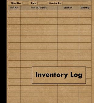 Inventory Log: Large Inventory Log Book - 120 Pages for Business and Home - Perfect Bound For Cheap